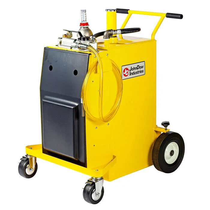 JohnDow PRO30 Steel Gas Caddy with Air Pump in Yellow