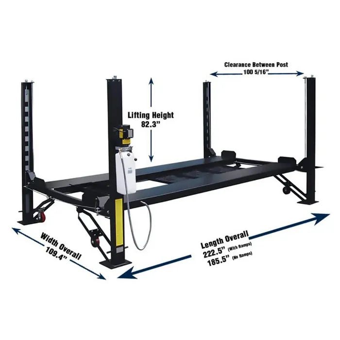 Tuxedo FP8K-DX-XLT Extended Four Post Auto Lift
