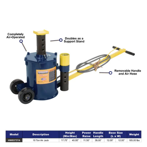 Hein-Werner HW93737A 10-Ton Portable Air Jack
