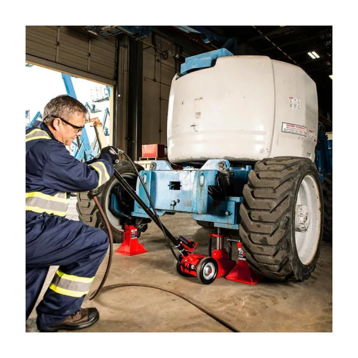AFF 565F 22-Ton Air Hydraulic Axle Jack In Use