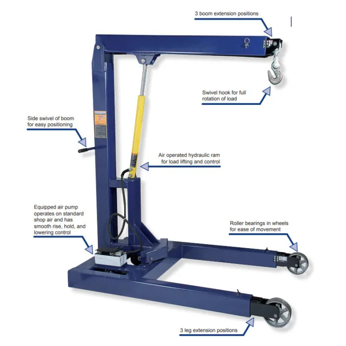 パーツ GARAGE Crane Hein-Werner HW93806 3-Ton Heavy-Duty Truck Engine Crane