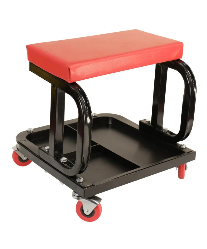 Ranger RST-1WS Cushioned Rolling Work Seat with Tool Tray