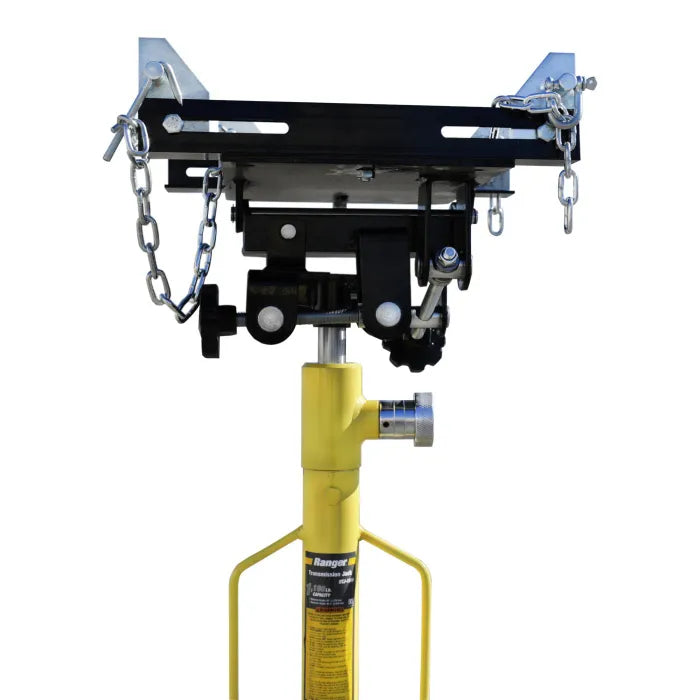 Ranger RTJ-1100 1/2-Ton Telescoping Transmission Jack Adjustable Saddle and Chains