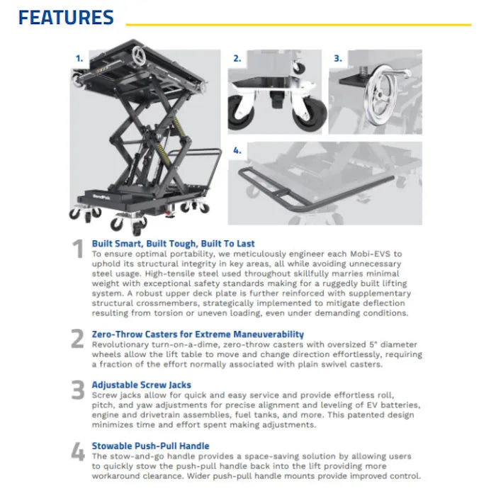 BendPak EVS4500 EV Battery and Powertrain Lift Table