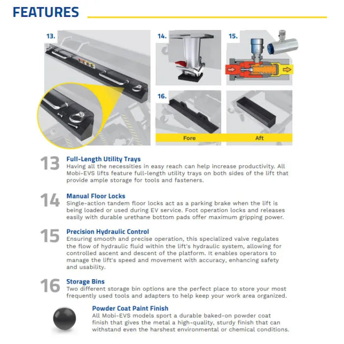 BendPak EVS4500 EV Battery and Powertrain Lift Table Features