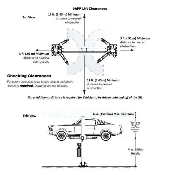 BendPak 9APF Floorplate Chain-Over Two Post Lift Power Unit
