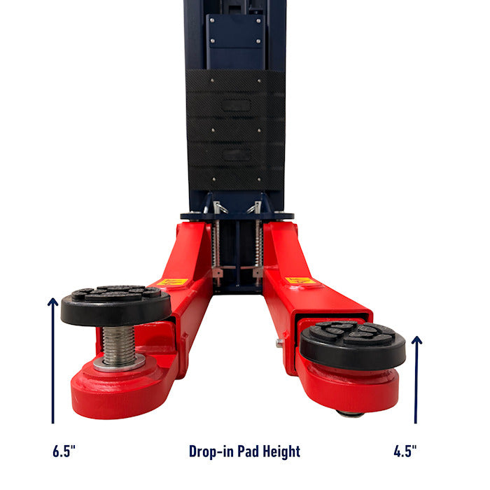 Eagle EAG-12C Clear Floor Two Post Lift Drop-In Pad Height