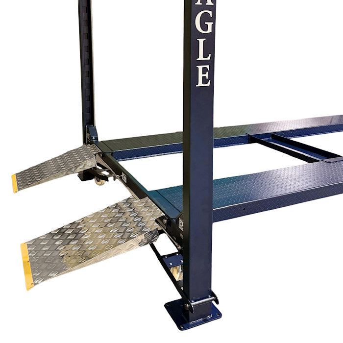 Eagle MS-8000-XLT Extra Large Four Post Parking Lift Aluminum Ramps & Jack Tray