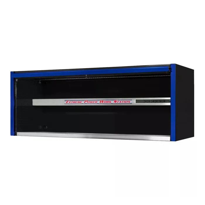 Extreme Tools EXQ Pro Series 72" Extreme Power Workstation Hutch Black with Blue Accents