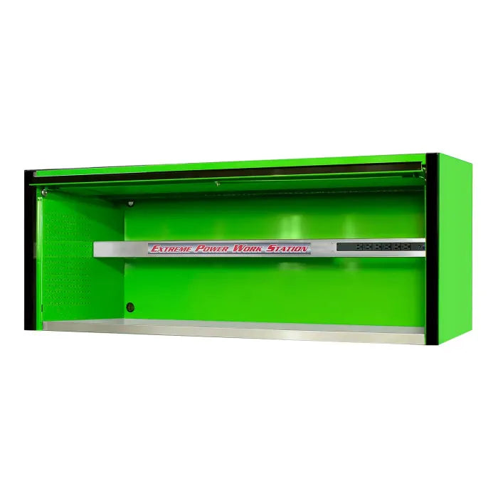 Extreme Tools EXQ Pro Series 72" Extreme Power Workstation Hutch Green with Black Accents