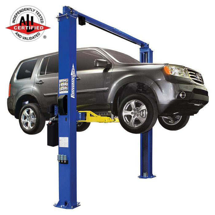 Forward Lift I10 Two Post Lift 10,000 lbs. Capacity Symmetric Columns, Direct Pull, Clear Floor ALI Certified