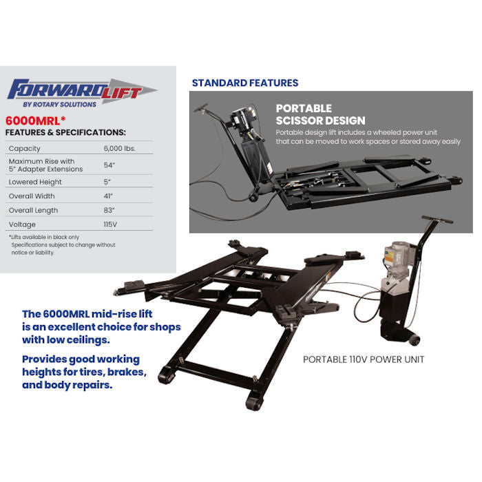 Titan Lifts MRL-6000-LA Long Arms – Automotive Service Equipment