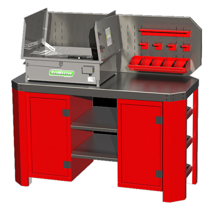 EcoMaster EM400 Stainless Aqueous Brake Washer Workbench Use 
