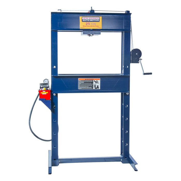 Hein-Werner Model HW93301 25 Ton Pneumatic Hydraulic Shop Press