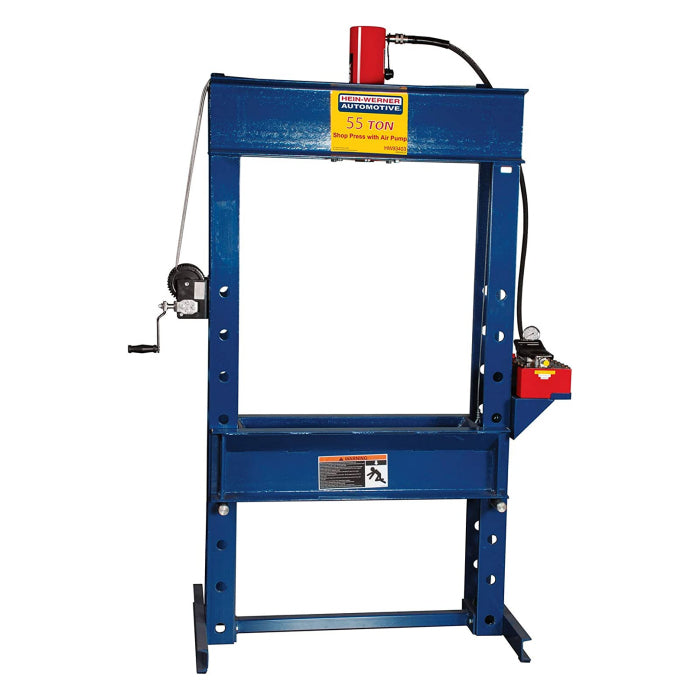 Hein-Werner HW93403 55 Ton Pneumatic Hydraulic Shop Press 13" Stroke