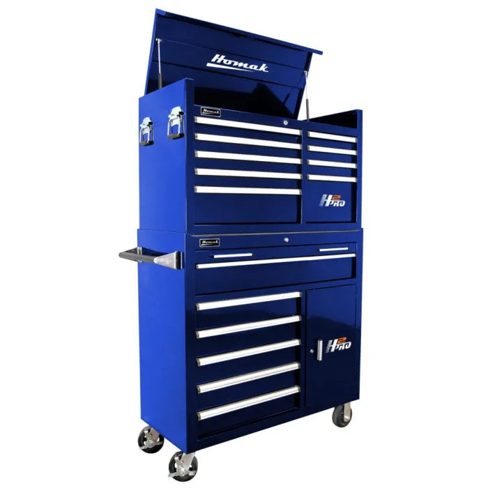 Homak H2PRO 41" Top Chest and Rolling Cabinet Combo in Blue