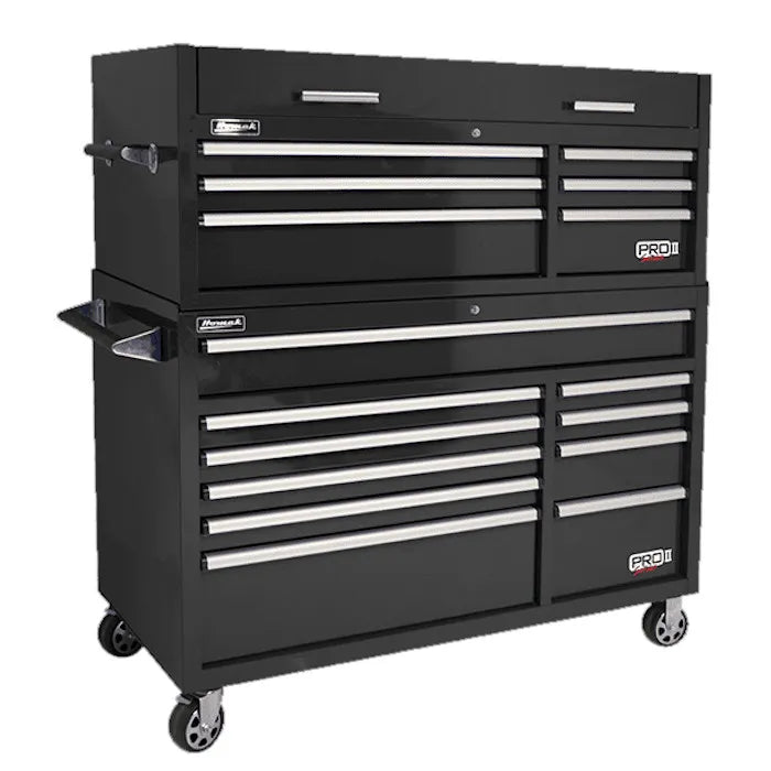 Homak PRO II 54" Top Chest and Rolling Cabinet Combo