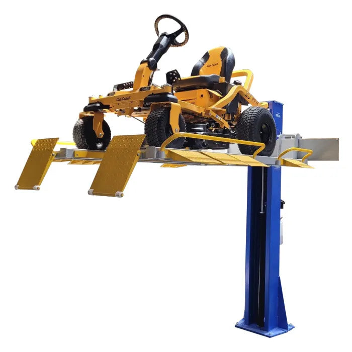 iDEAL SC-2K-UTV-X Single Column UTV Mower Lift with Zero Turn Mower