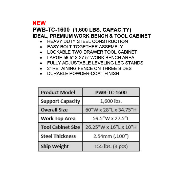 iDEAL PWB-1600 Premium Work Bench