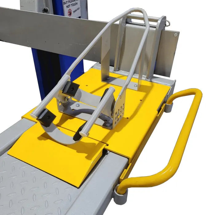 iDEAL Motorcycle M-Chock & Base Plate Kit Front-Loading Attached
