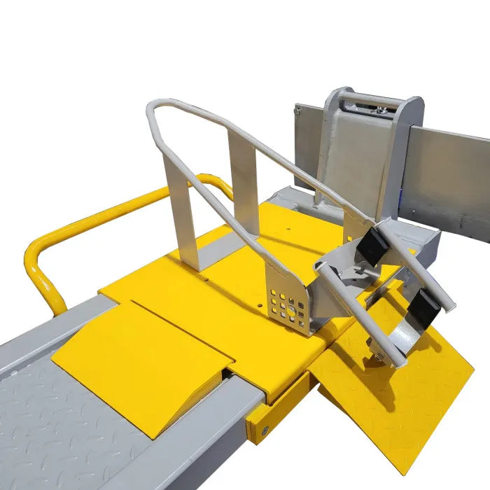 iDEAL Motorcycle M-Chock & Base Plate Kit Side-Loading Attached