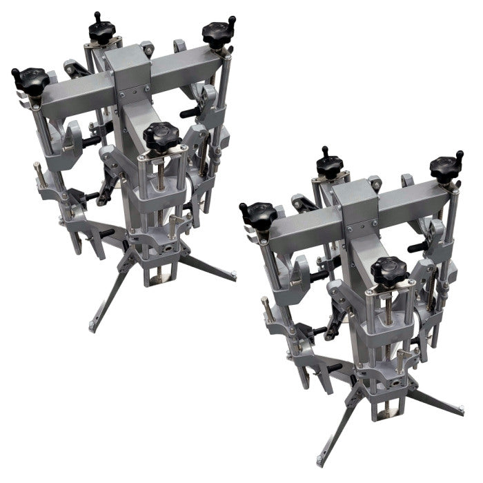 (8) Each Adjustable Wheel Clamps 15"- 27" Fits Most Standard Rim Sizes with Convenient Storage Stands