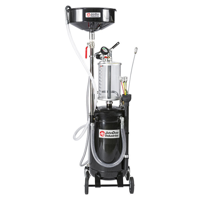 JohnDow JDI-20COMBO-B Combination Fluid Evacuator & Oil Drain 20-Gallon Capacity with Transparent Bowl