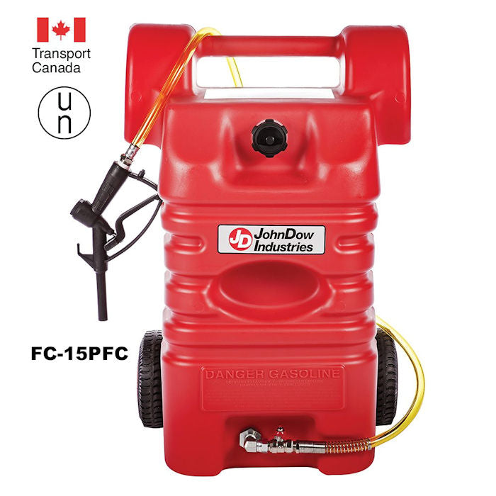 JohnDow FC-15PFC 15-Gallon Portable Poly Gas Caddy 