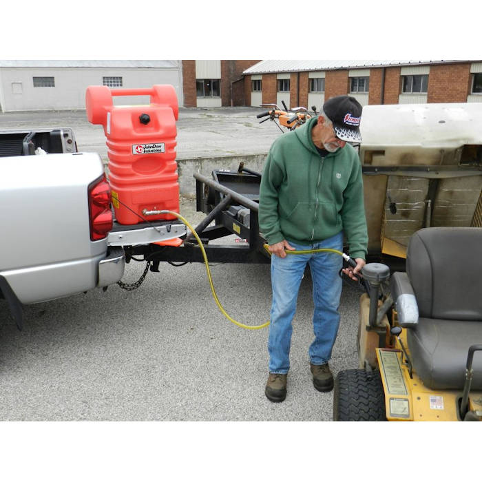 JohnDow FC-15PFC 15-Gallon Portable Poly Gas Caddy In Use 