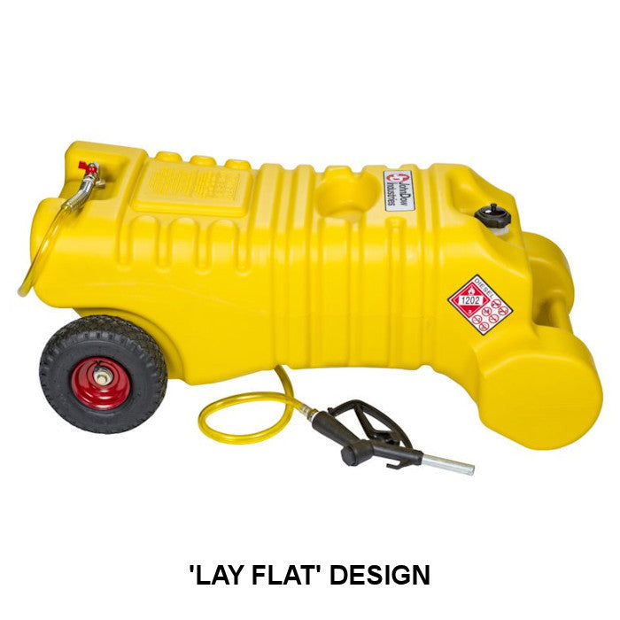 JohnDow FC-25PFC-D 25-Gallon Portable Poly Diesel Caddy Lay Flat Design 