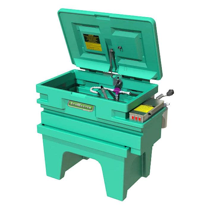 EcoMaster EM4000 Aqueous Parts Washer Lid Open 