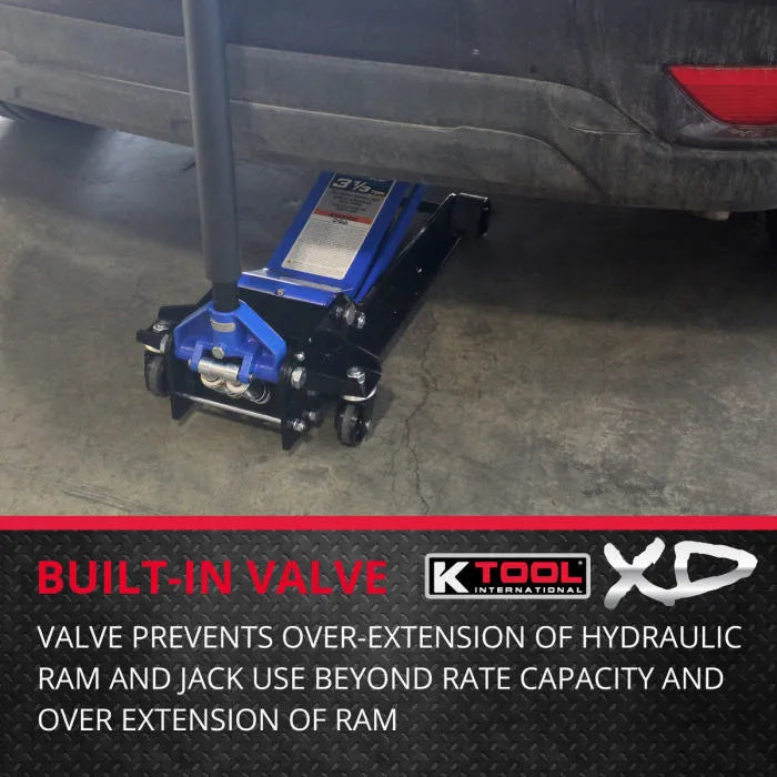 K Tool KTIXD63133 Heavy-Duty Low-Profile 3.33 Ton Floor Jack K Tool KTIXD63133 Heavy-Duty Low-Profile 3.33 Ton Floor Jack