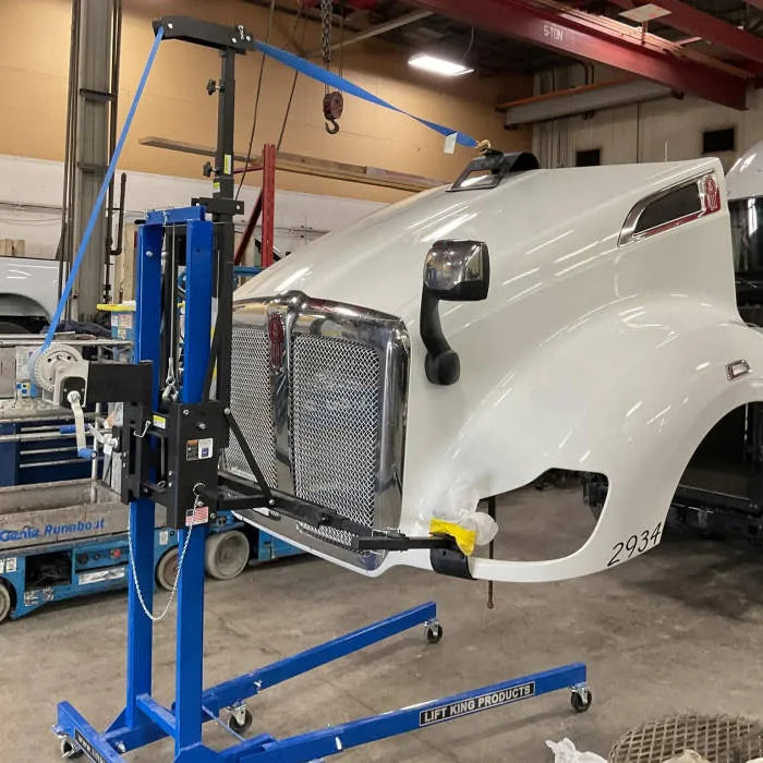 Lift King LK4037 Semi Hood Attachment In Use