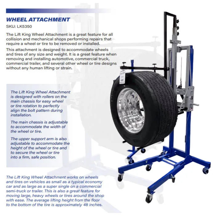 Lift King LK5350 Wheel Attachment Features
