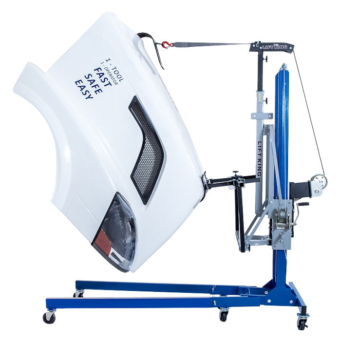 Lift King Main Component & Semi Hood Attachment In Use 