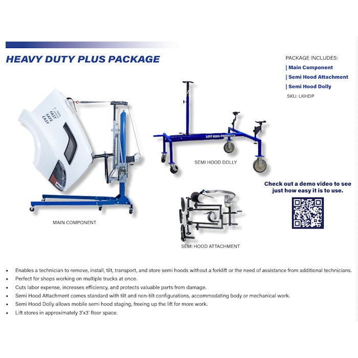 Lift King LKHDP Heavy Duty Plus Package Features 