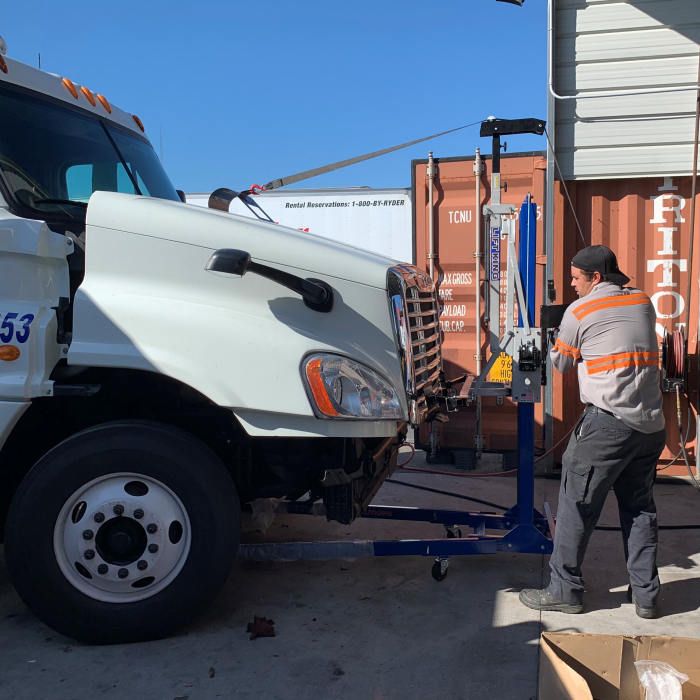 Lift King Main Component & Semi Hood Attachment In Use 