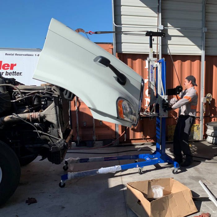 Lift King Main Component & Semi Hood Attachment In Use 
