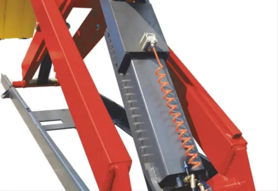 Mechanical lock and air-driven safety release.