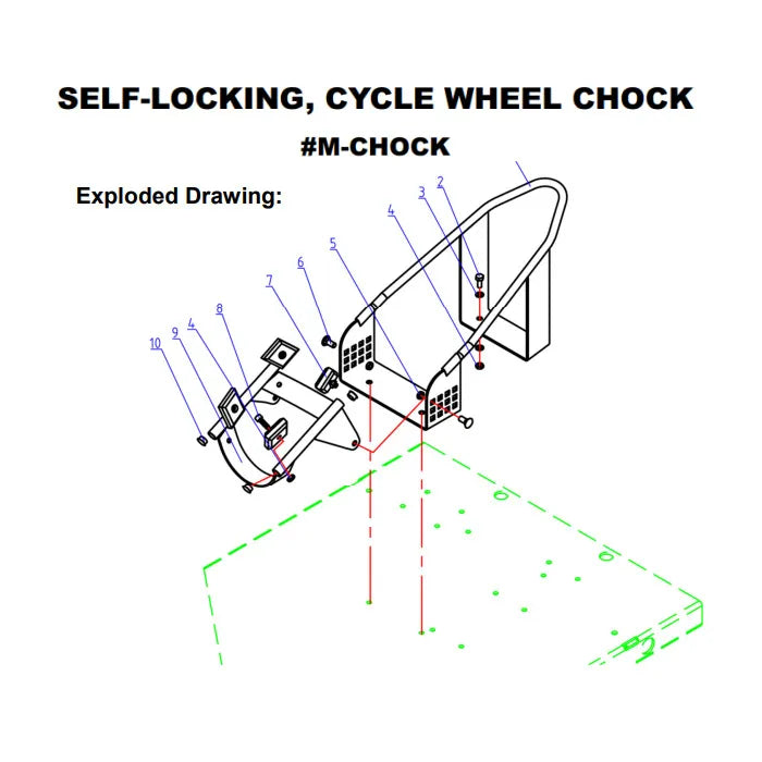 iDEAL 2200IEH Series Self-Locking Cycle Wheel Chock