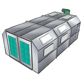 M1M Crossflow Paint Booth with Box Exhaust M1M Crossflow Paint Booth with Box Exhaust