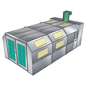 M1M Crossflow Paint Booth with Bridge Exhaust M1M Crossflow Paint Booth with Bridge Exhaust