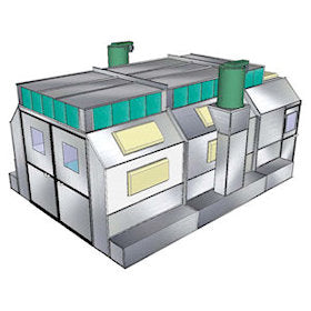 M1M Side Downdraft Paint Booth with Air Intake Box M1M Side Downdraft Paint Booth with Air Intake Box