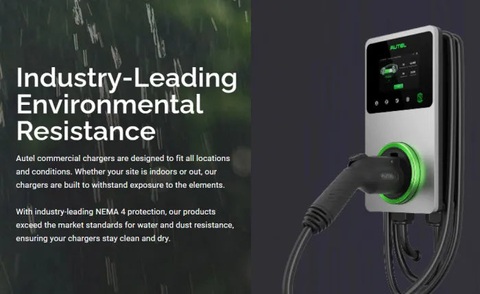 Autel MC50AHS Hardwired Side Holster AC Wallbox Home, Level 2 Electric Vehicle Charger