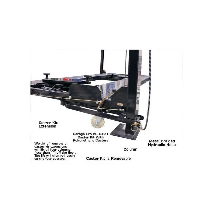 Atlas Garage Pro 8000EXT Four Post Lift + RJ35 Sliding Jacks Combo