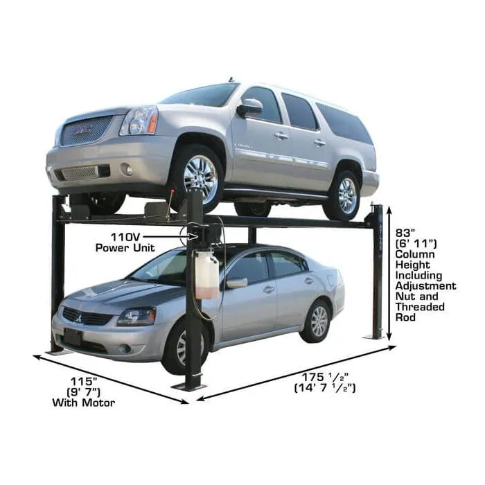 Atlas Garage Pro 8000 Four Post Lift Specifications