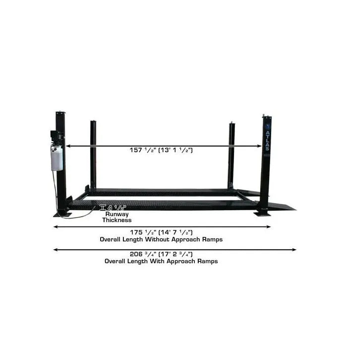 Atlas Garage Pro 8000 Four Post Lift Specifications