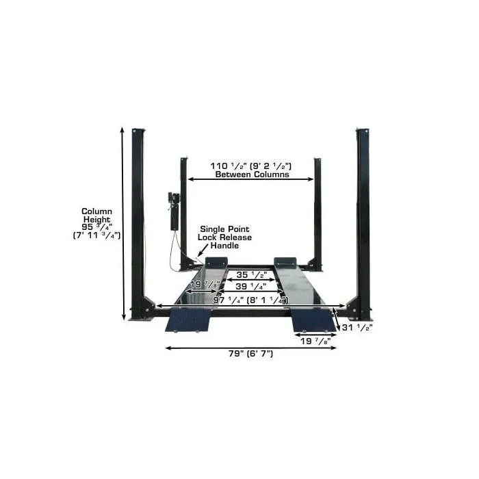 Atlas Garage Pro 9000 Four Post Lift Specifications