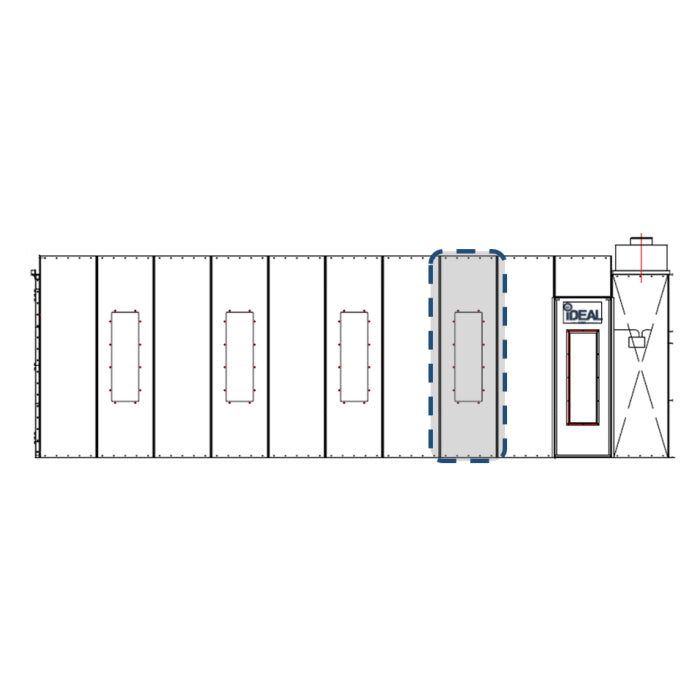 iDEAL Cross Flow Paint Spray Booth 30" Light Extension Panel Kit