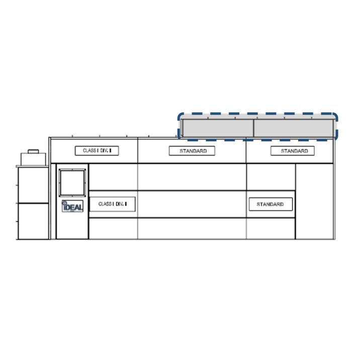 iDEAL Semi Downdraft Paint Spray Booth Canopy Plenum Kit Diagram